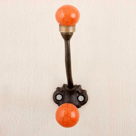 Orange Crackle Iron Hooks-EHG-84